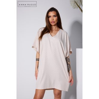 Anna Russo Paulina swarovski köves ruha, bézs