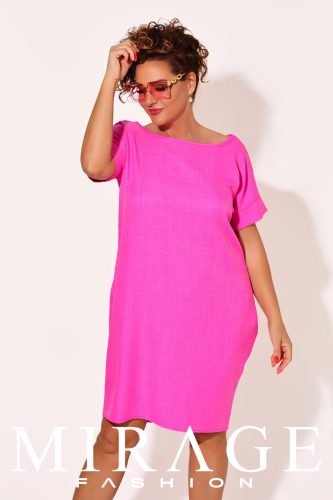 Mirage Bridget lenvászon hátán pántos ruha, UV pink