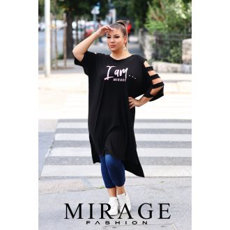 Mirage Brill vállán pántos ruha, fekete