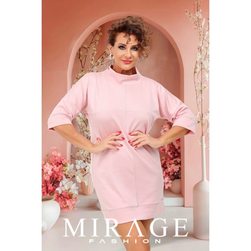 Mirage Szaby díszvarrásos nizza ruha, púder