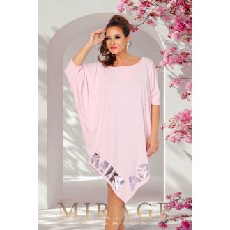Mirage Tetris bő tunika, babarózsaszín