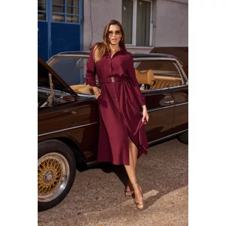 Anna Russo Vittoria öves ruha, burgundi