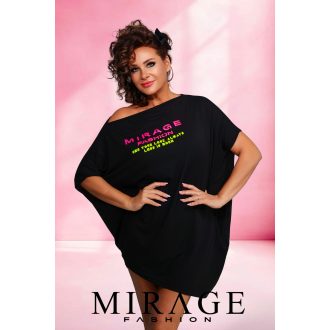 Mirage Sziszy asszimetrikus tunika, fekete