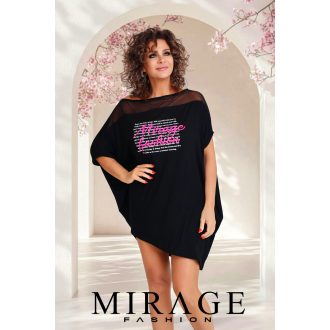 Mirage Francesca neccbetétes tunika, fekete