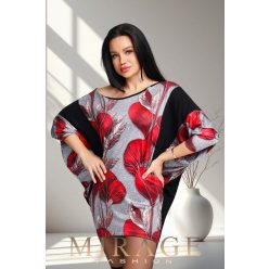 Mirage Hunter denevér ujjú alkalmi tunika, virágos