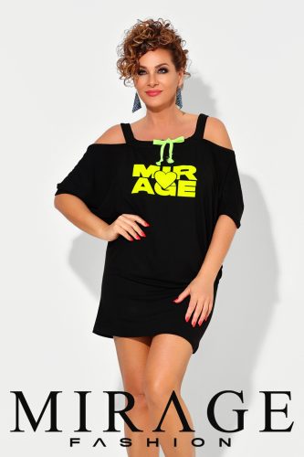 Mirage Terry fűzős tunika, fekete