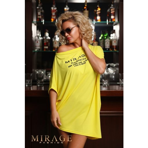 Mirage Sziszy asszimetrikus tunika, napsárga
