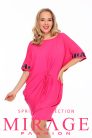 Mirage Jersey deréknál húzókás tunika, pink