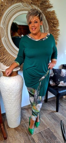 Fashion by Nono Wellnes tunika, smaragdzöld