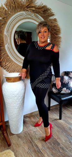 Fashion by Nono Maja felső, fekete