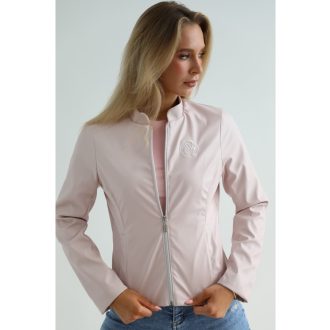  Warp Zone Spring bélelt műbőr kabát, púder 