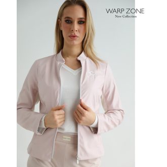  Warp Zone Spring bélelt műbőr kabát, púder 