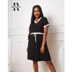 Rensix Ninfeta deréknál kötős ruha, fekete
