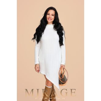 Mirage Avon bordázott kötött pulóver, fehér