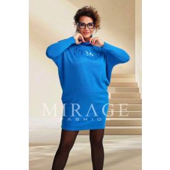 Mirage Bergerott vastag kötött pulóver, királykék