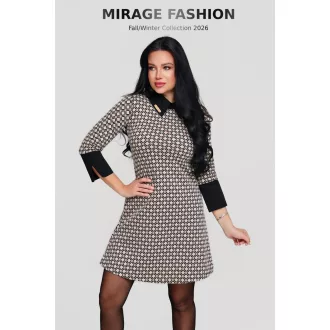 Mirage Michael vastag jacqaurd ruha, bézs-fekete mintás