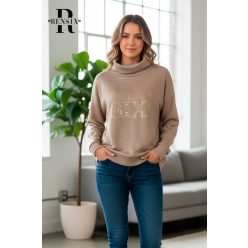 Rensix Renfri kötött bordás garbó, bézs