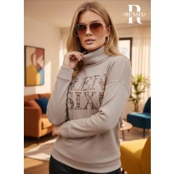 Rensix Renfri kötött bordás garbó, bézs