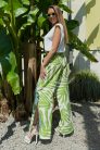 Anna Russo Jungle bő szárú nadrág, dzsungel mintás