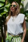 Anna Russo Jungle bő szárú nadrág, dzsungel mintás