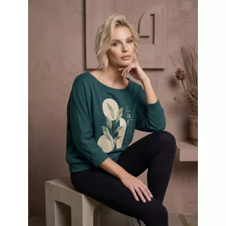 La Chére Britney denevér ujjú felső, smaragdzöld
