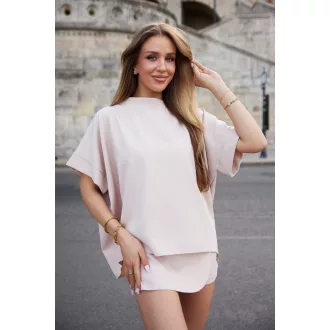 Anna Russo Gemini oversize felső, bézs