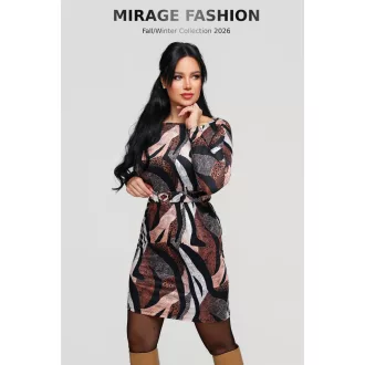 Mirage Berni öves ruha, barna mintás