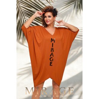 Mirage Szuzy V nyakú, bő tunika, barna