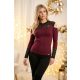 Rensix Csipkebetétes felső, burgundi