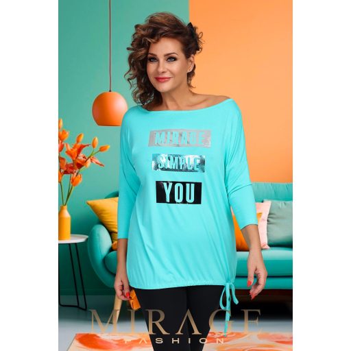 Mirage Wanheda oldalt kötős felső, menta