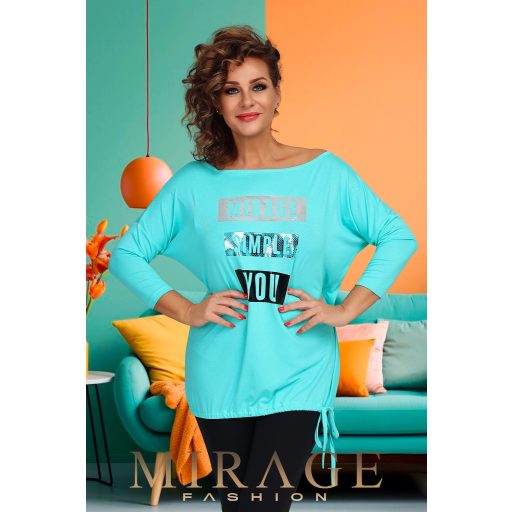 Mirage Wanheda oldalt kötős felső, menta