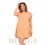 Mirage Jessie hátán betétes ruha, camel-púder