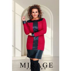 Mirage Cocoa bőrbetétes ruha, bordó Mirage Cocoa bőrbetétes ruha, bordó