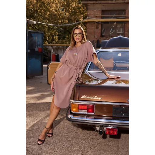 Anna Russo Elena öves ruha, barna