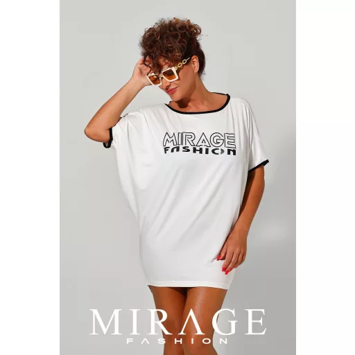 Mirage Livy hátán kivágott bő tunika, fehér