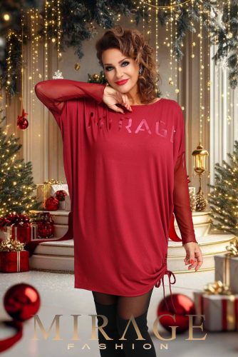 Mirage Cefzil necc ujjú alkalmi tunika, bordó