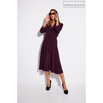 Anna Russo Gulia kötős ruha, padlizsán