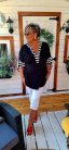 Fashion by Nono Gigi fodros felső, fekete-csíkos
