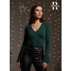 Rensix Tölcsér ujjú body, smaragdzöld