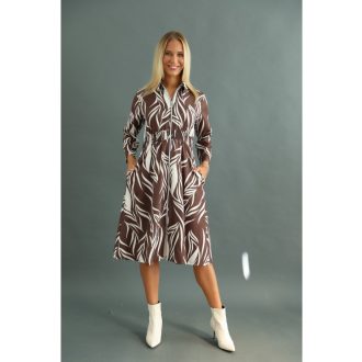 Warp Zone Zelma zippes ingruha, barna mintás