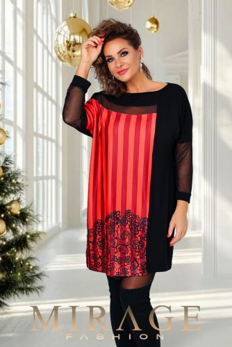 Mirage Reels neccbetétes alkalmi ruha, csipke mintás