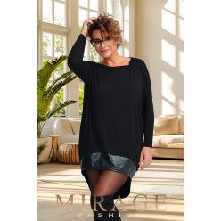 Mirage Berni bőr betétes tunika, fekete