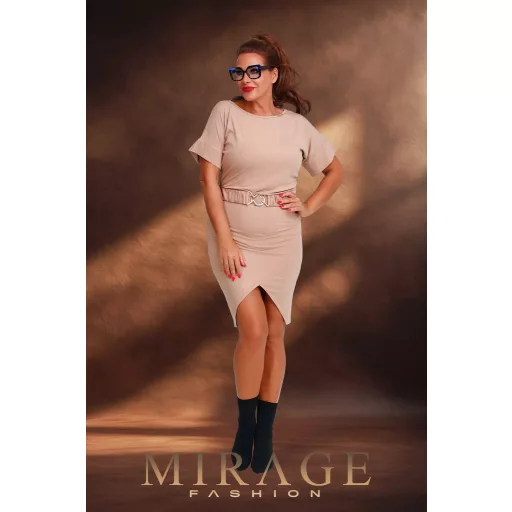 Mirage Bessi szabott szoknyás ruha, bézs