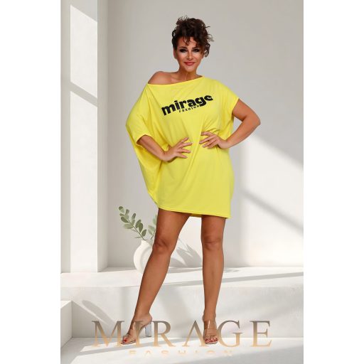Mirage Sziszy asszimetrikus tunika, sárga