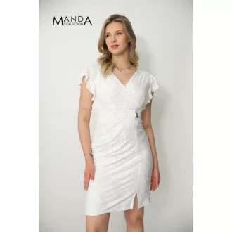 Manda Wirtz átlapolt ruha, ekrü