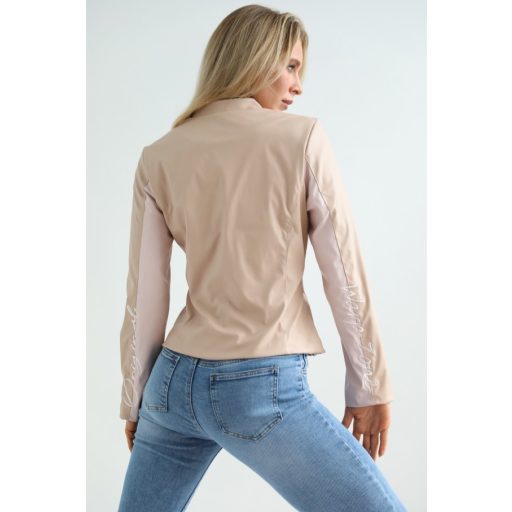  Warp Zone Spring bélelt műbőr kabát, mokka 