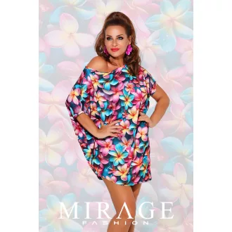 Mirage Enya asszimetrikus tunika, virágos