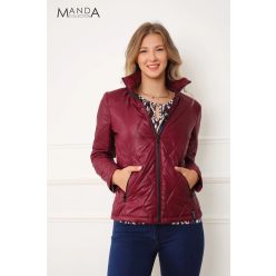 Manda Gina steppelt kabát, burgundi
