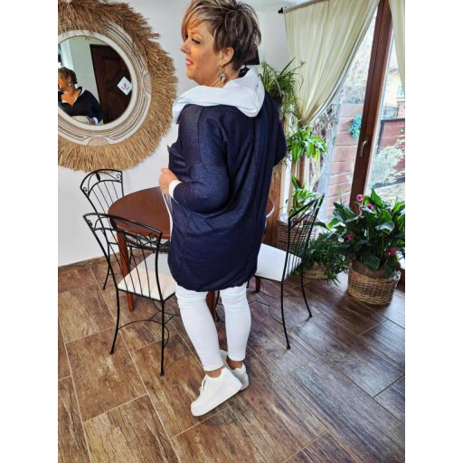 Fashion by Nono Szendy zippes ruha, fehér-farmer