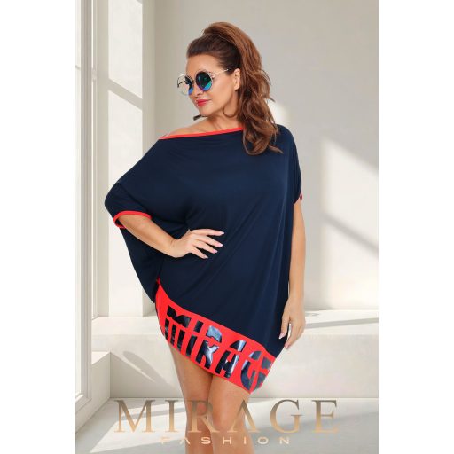 Mirage Alíz asszimetrikus tunika, sötétkék